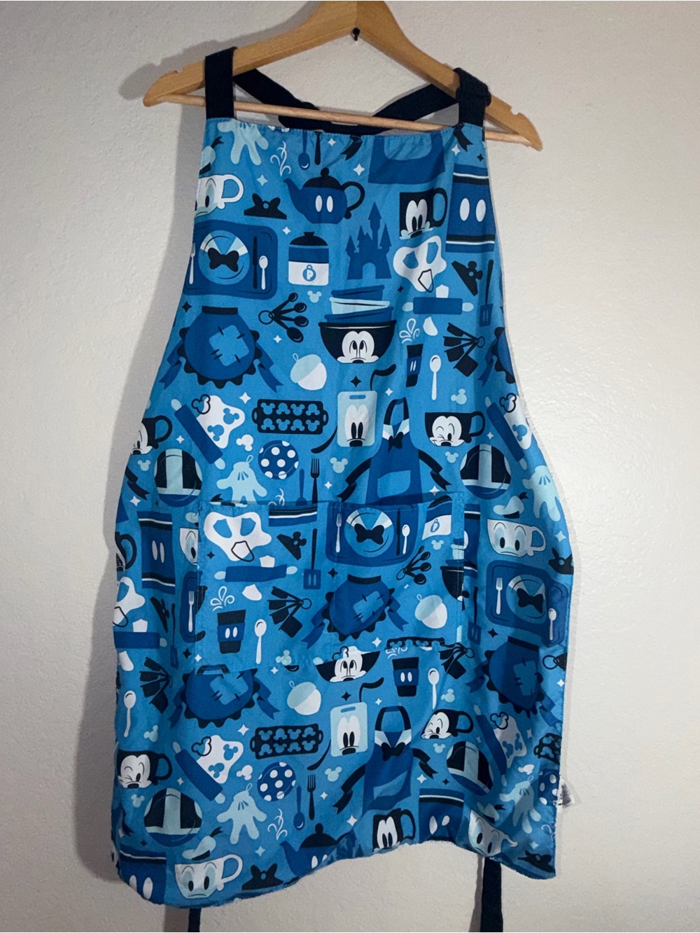 Disney Parks Mickey Mouse Kitchen Apron Blue Adult One Size